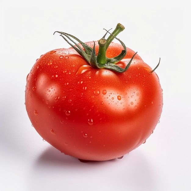 photo grote rode verse tomaten op een witte achtergrond
