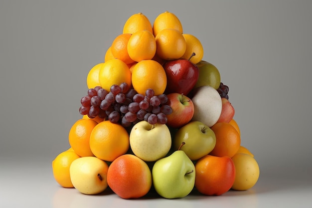 Photo a group of different fruits composition