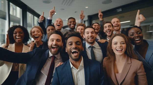 photo group of people working out business plan in an office