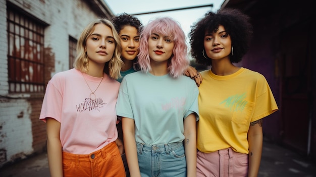 Photo photo group of women spending time together