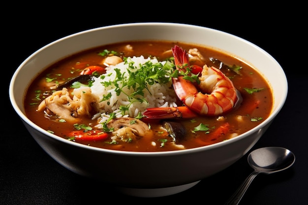 Photo of gumbo with no background