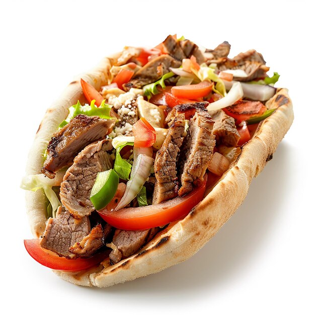 Photo photo of halifax donair on white background