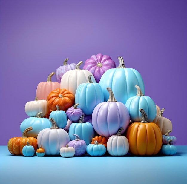 Premium AI Image | photo halloween decoration with pumpkins for ...