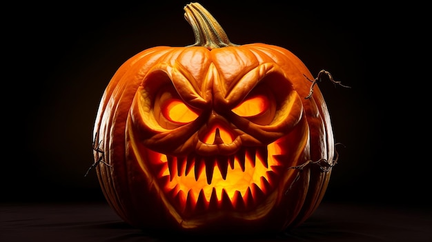 Photo of Halloween scary pumpkins and Halloween horror backgrounds