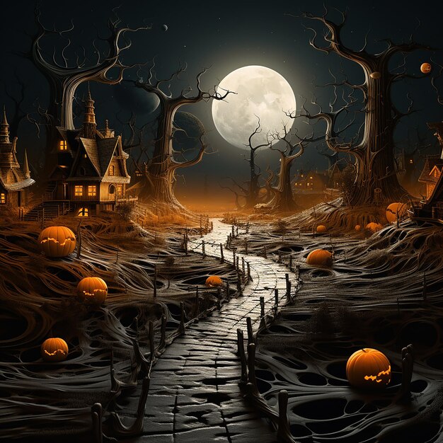 A photo of a halloween style background illustration