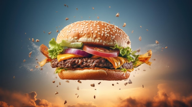 a photo of hamburger