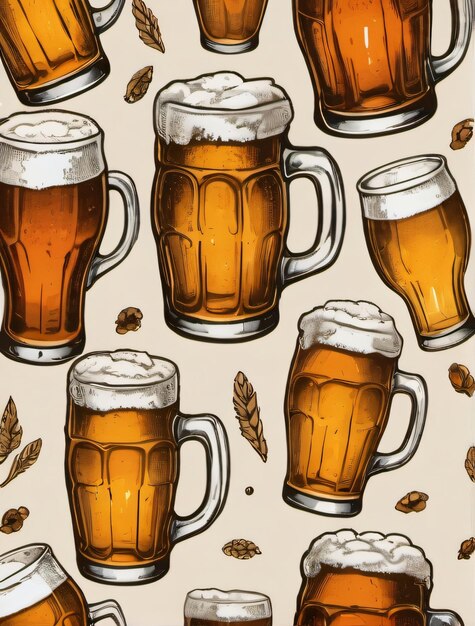 Photo of hand drawn beer alcoholic drink