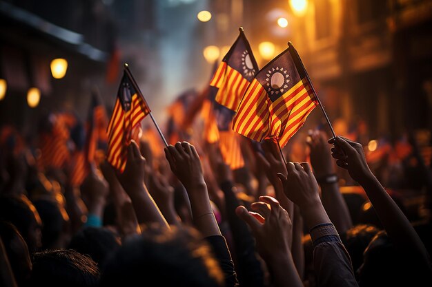 Photo_hands_waving_flags_of_malaysia (マレーシアの国旗を振る)