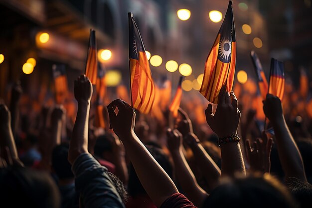 Photo_hands_waving_flags_of_malaysia (マレーシアの国旗を振る)