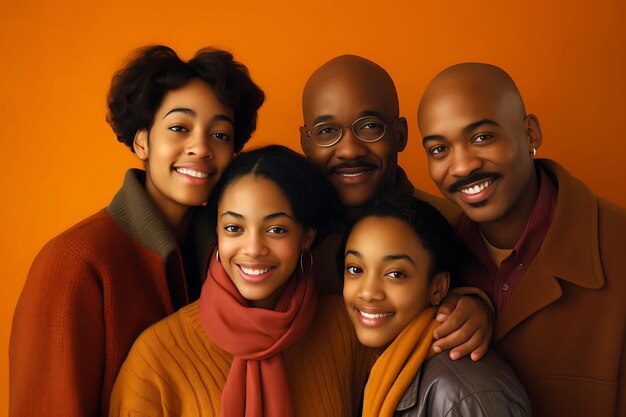 Photo of a happy african american family photo and copy space