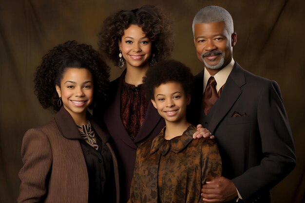 Photo of a happy african american family photo and copy space