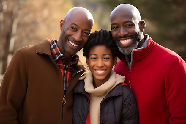Foto foto di una felice famiglia afroamericana foto e spazio di copia