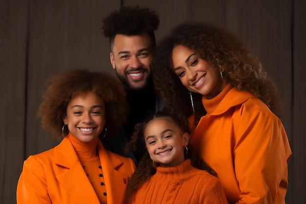 Foto foto di una felice famiglia afroamericana foto e spazio di copia
