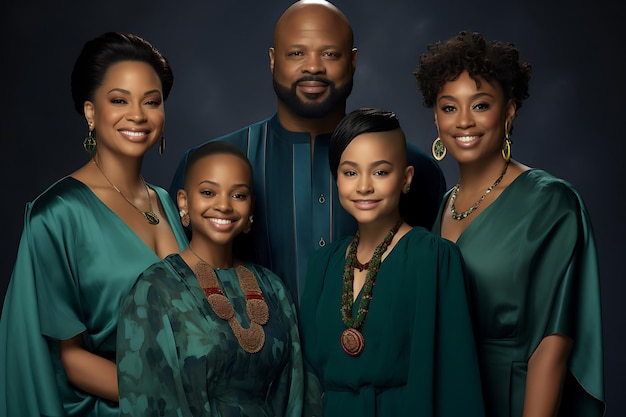 Photo of a Happy African American Family Photo And Copy Space