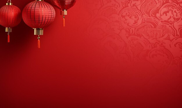 Photo happy Chinese new year banner design background design ai generated