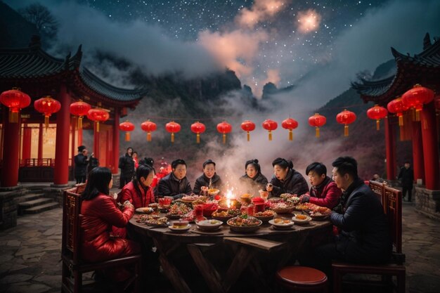 photo of happy chinese new year celebration