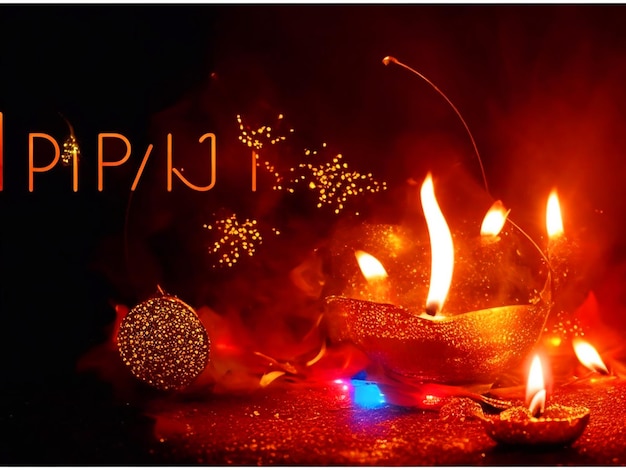 Photo happy diwali indian festival background with candles diwali day happy diwali day