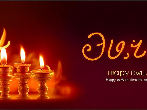 Photo happy diwali indian festival background with candles diwali day happy diwali day