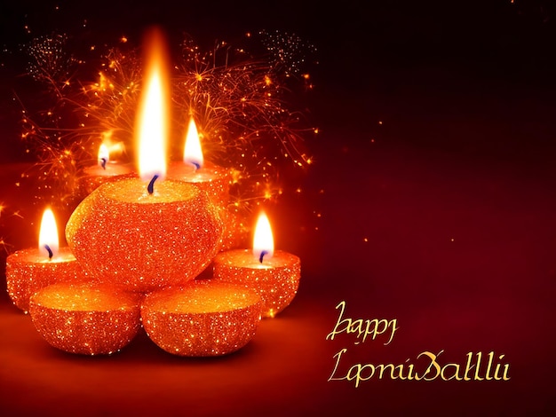 Photo happy diwali indian festival background with candles diwali day happy diwali day