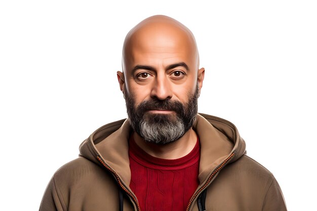 Photo photo of a happy man on white studio background