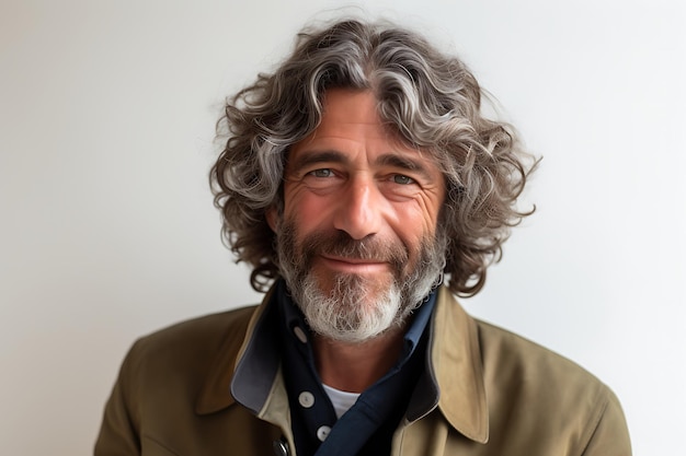 Photo of a Happy Man on White Studio Background