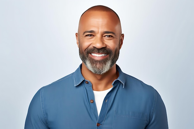 Photo photo of a happy man on white studio background