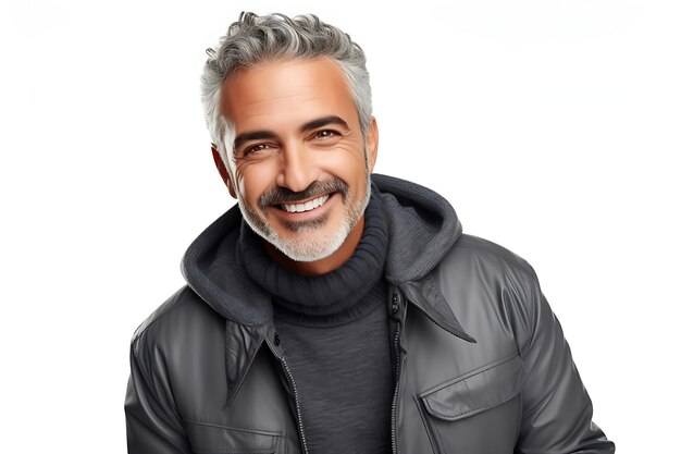 Photo of a Happy Man on White Studio Background