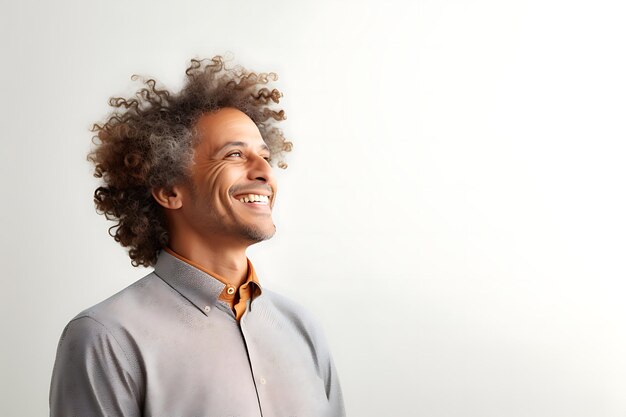 Photo photo of a happy man on white studio background