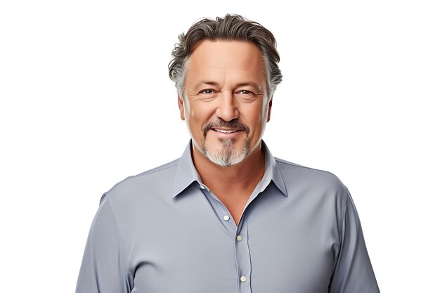 Photo of a Happy Man on White Studio Background