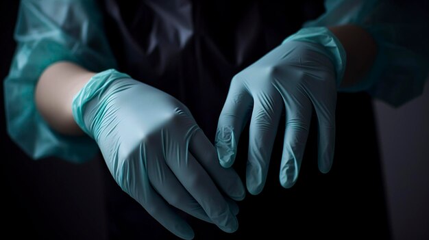 A Photo of a Healthcare Professional Wearing Surgical Gloves