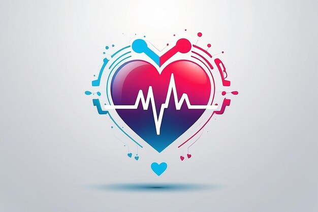 Photo heart and heartbeat pulse generative ai