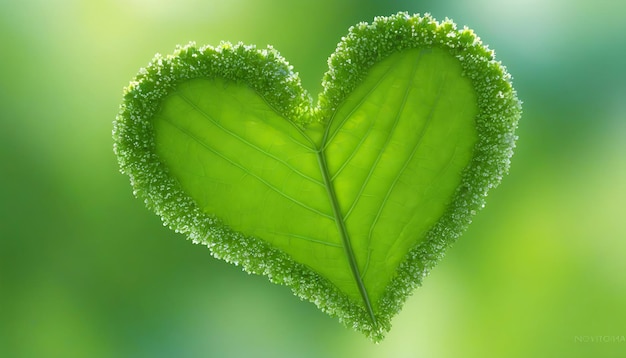 Photo a heart shaped tree among green hills scenery