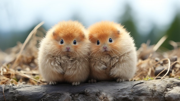 photo of heartmelting two Lemmings with an emphasis on expression of love