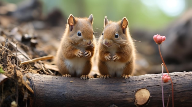 photo of heartmelting two Squirrels with an emphasis on expression of love