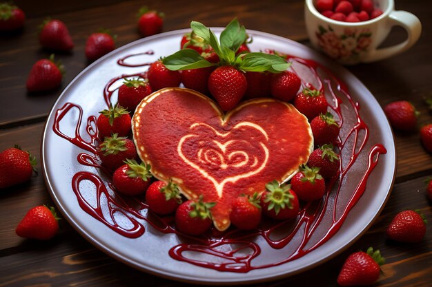 Photo of Heartshaped Pancake Art