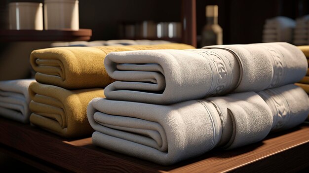 A Photo of high quality details 8k Spa Towels and Bathrobes