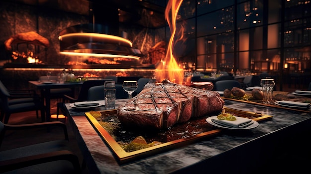 A photo of a highend steakhouse