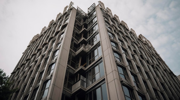 A Photo of a Highrise Building with Architecture