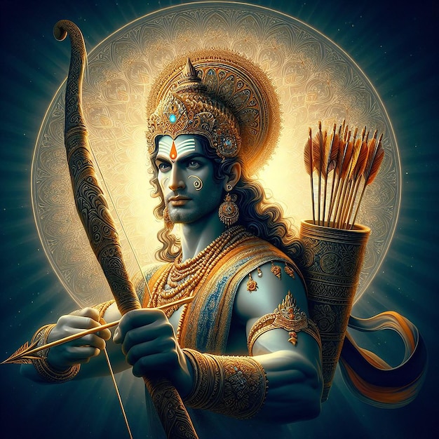 Photo hindu god rama generator by ai