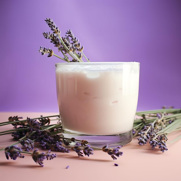 Photo of Hokkaido Lavender Milk Lavender Infused Milk Base Transparen Front View Clean BG