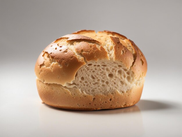 Photo of homemade fluffy milk bread on a light background