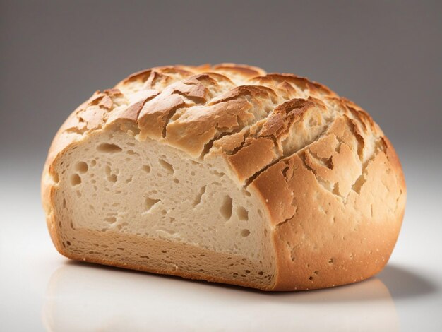 Photo of homemade fluffy milk bread on a light background