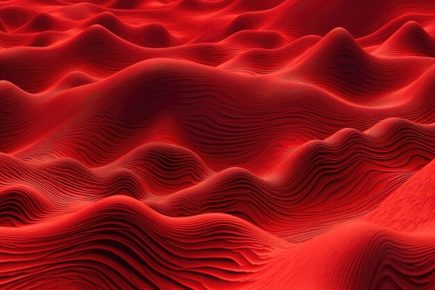 Photo of an horizontal artificial red topography generative ai