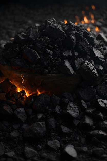 photo of hot coal and flames