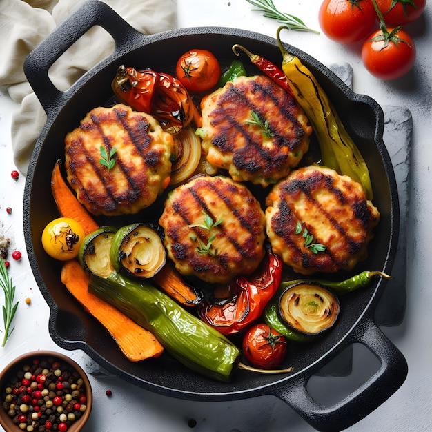 Photo of a hot karahi with food