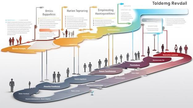 Foto una foto della roadmap per lo sviluppo della formazione delle risorse umane