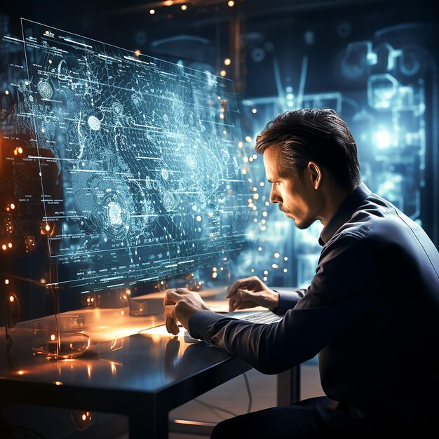 Premium AI Image | photo html and css collage concept with person ...