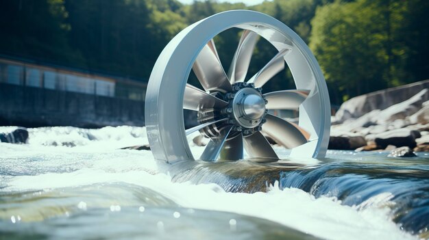 A photo of a hydrokinetic turbine