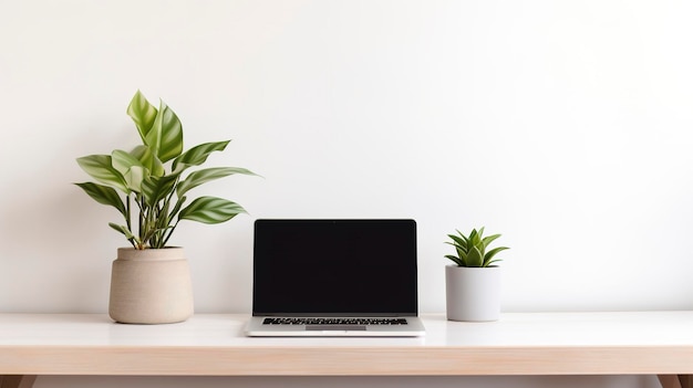 A Photo of a hyper detailed shot of a sleek and minimalist laptop on a clean desk