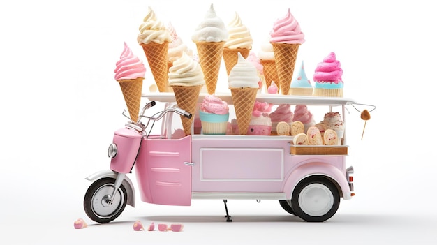 Foto una foto della consegna di gelati